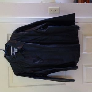 18W ladies black leather jacket